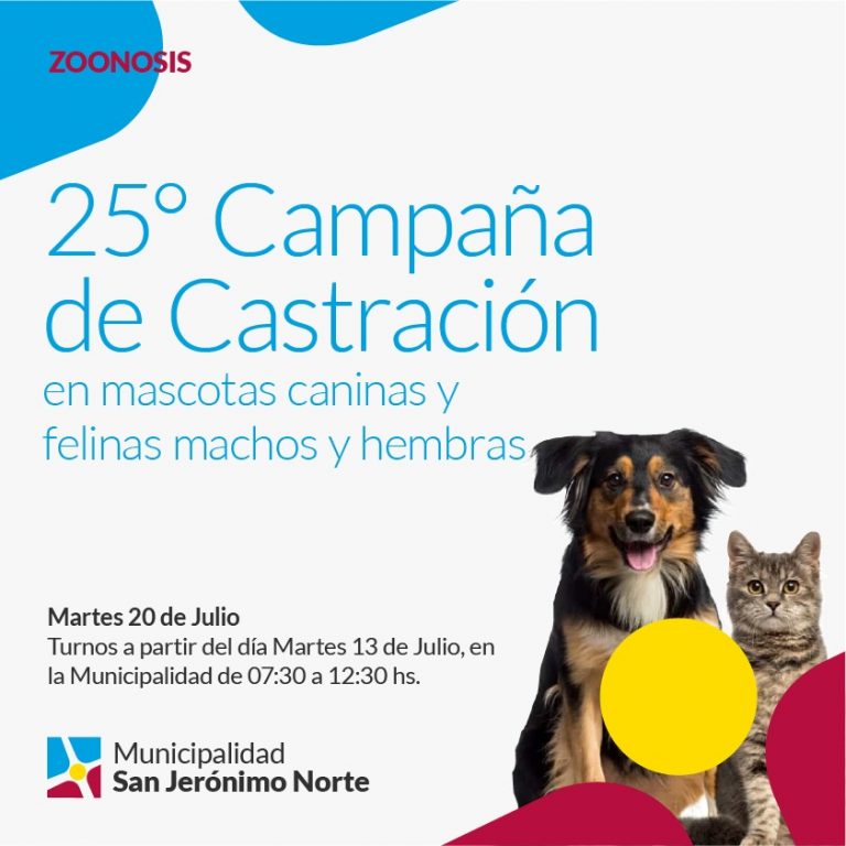25º Campaña de Castración en mascotas caninas y felinas