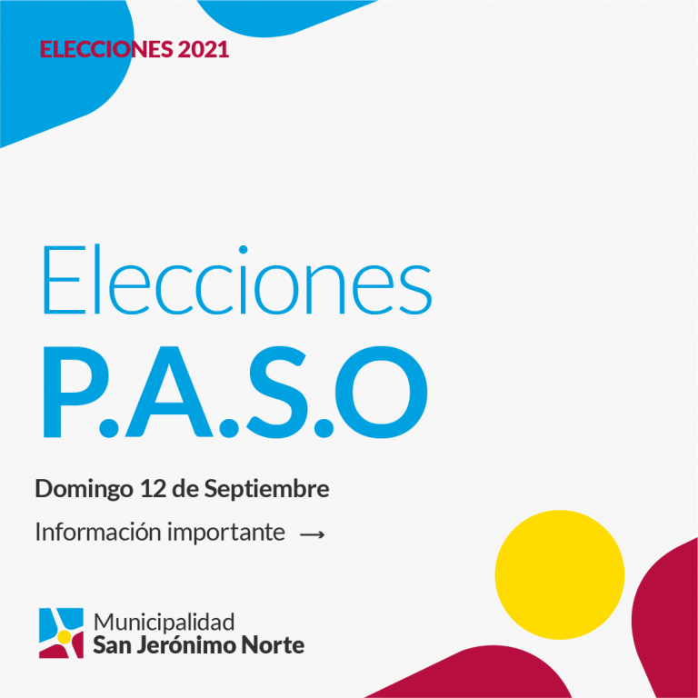 Elecciones P.A.S.O. Domingo 12/09/2021