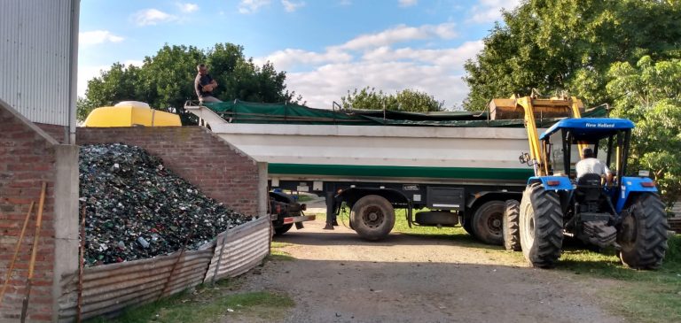 Entrega de vidrios recuperados