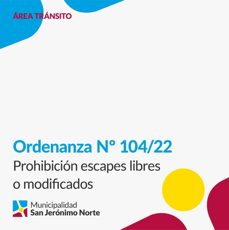 Ordenanza sobre escapes libres o modificados