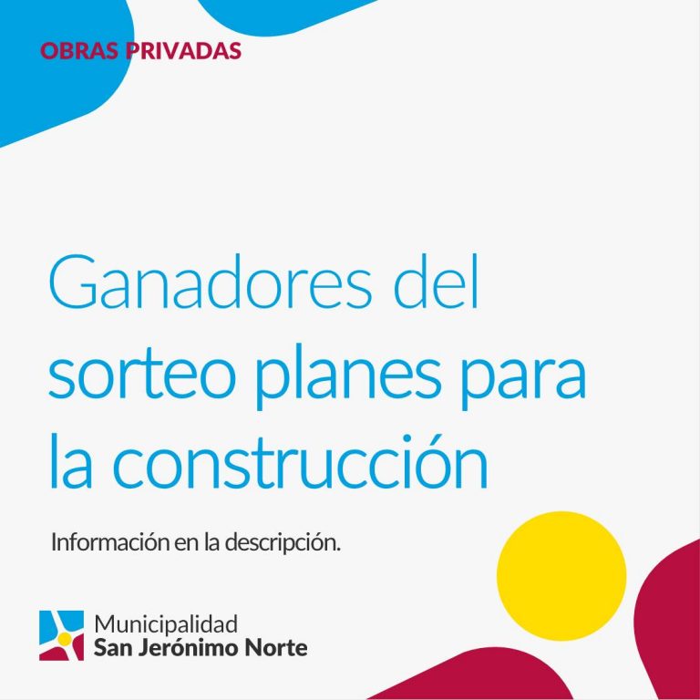 Ganadores del sorteo “Planes para la Construcción”