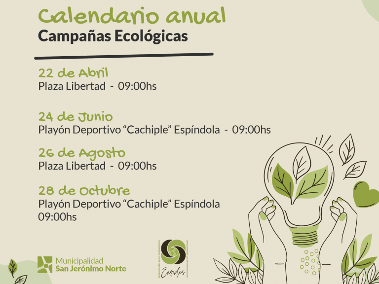 Campañas Ecológicas: calendario anual
